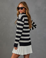 Pep Talk Striped Twofer Mini Shirt Dress