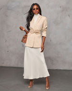 Tan % Saylah Studded Wide Corset Belt-6