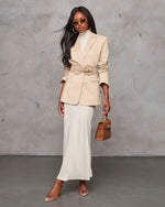 Tan % Saylah Studded Wide Corset Belt-8