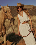 Celestial Haven Chiffon Front Tie Top