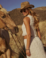 Celestial Haven Chiffon Front Tie Top