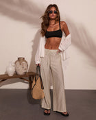 Radiant Horizon Striped Wide Leg Pants