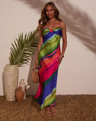 Michelle Abstract Slip Maxi Dress