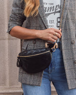 Black % Jenny Faux Leather Belt Bag-1