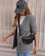 Black % Jenny Faux Leather Belt Bag-4