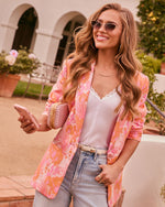 Bloom Bright Botanical Jacquard Blazer