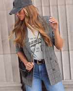 Charcoal % Helen Plaid Blazer-3