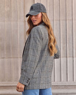Charcoal % Helen Plaid Blazer-4