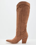 Brown % Carlisle Suede Heeled Boots-2