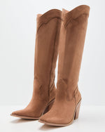 Brown % Carlisle Suede Heeled Boots-3