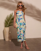 Salina Abstract Halter Midi Dress