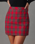 Gift For Me Plaid Mini Skirt
