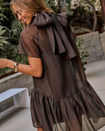 Valerie Tiered Mock Neck Mini Dress