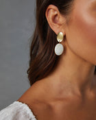 Gold And Pearl Drop Earrings