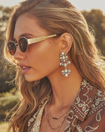 Calira Drop Gemstone Earrings