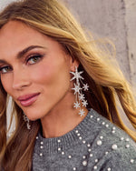 Midnight Orbit Star Dangle Earrings