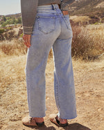 Light Wash % VICI Icon Super Stretch High Rise Straight Jeans-5