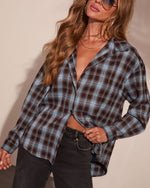 Katarina Plaid Button Down Top