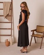 Amber Haze Peplum Midi Dress