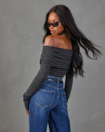 Style Muse Striped Off the Shoulder Bodysuit