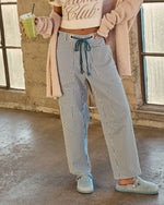 Lumen Pinstripe Rigid Straight Leg Jeans