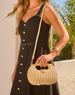 Villa Weekend Woven Straw Crossbody Bag