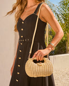 Villa Weekend Woven Straw Crossbody Bag
