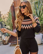 Soft Spot Knit Aztec Print Romper
