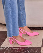 Pink % Vaila Denim Kitten Heels-6