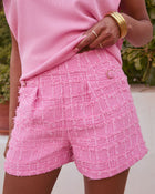 Marivine Frayed Tweed Shorts