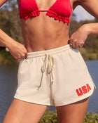 American Belle USA Embroidered Sweat Shorts