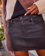 Ginnay Coated Denim Mini Skirt