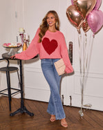 Romantic Intentions Heart Knit Sweater