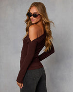 Chocolate % Rowelle Off The Shoulder Top-4
