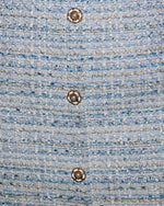 Rinah Tweed Button Down Mini Skirt