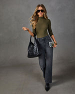 Kenlie Ribbed Turtleneck Top