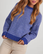 Violet % Mallory Striped Crewneck Sweater-4