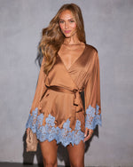 Rust % Soft Ember Wrap Mini Dress-1