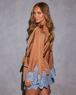 Rust % Soft Ember Wrap Mini Dress-4