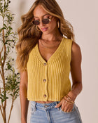 Yellow % Martinez Crochet Knit Vest Top-1