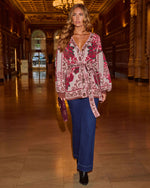 Cream Multi % Daisy Days Floral Waist Tie Cardigan-2