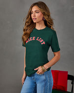 Nice List Cotton Graphic Short Sleeve Top