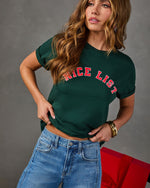 Nice List Cotton Graphic Short Sleeve Top