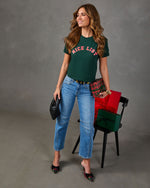 Nice List Cotton Graphic Short Sleeve Top