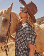 Annabelle Plaid Mini Shirt Dress