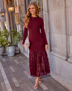 Icon Energy Knit Lace Trim Maxi Dress