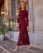 Icon Energy Knit Lace Trim Maxi Dress