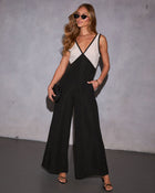 Black % Harmony Hues Contrast Bust Jumpsuit-1