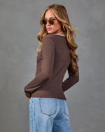 Living Life Ribbed Contrast Trim Top