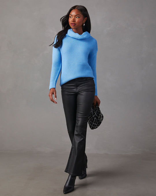 Sky Blue % Denise Knit Sweater-1